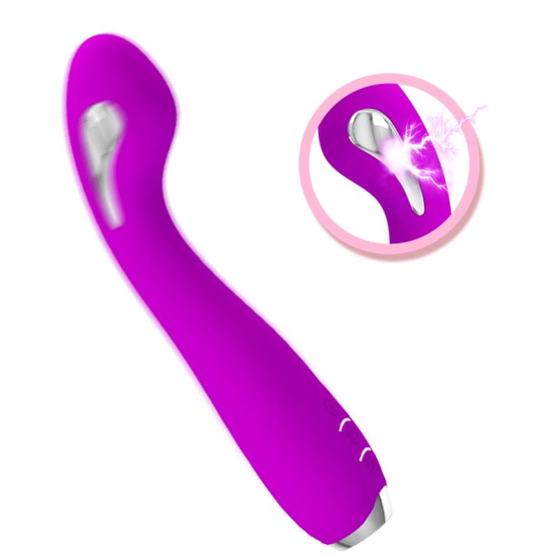 Vibratore elettroshock ricaricabile Pretty Love Hector, impermeabile, colore viola, per stimolazione intensa, marca Pretty Love Flirtation.