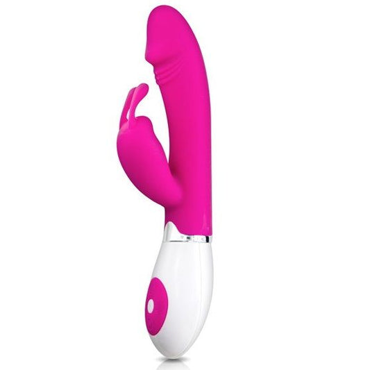 Vibratore con design di coniglio rosa della linea PRETTY LOVE FLIRTATION, dettagliato e realistico, per piacevoli stimolazioni.