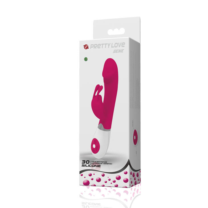 Vibratore flirtante PRETTY LOVE con design coniglio, dettagli colorati e forme morbide per stimolazione delicata.