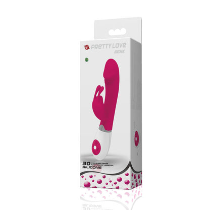 Vibratore flirtante PRETTY LOVE con design coniglio, dettagli colorati e forme morbide per stimolazione delicata.