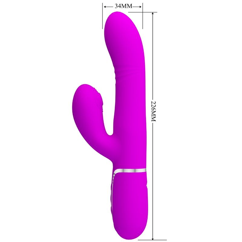 Vibratore multifunzione G-Spot fucsia PRETTY LOVE FLIRTATION, design ergonomico e stimolante per il piacere.