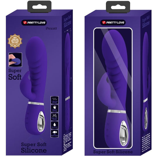 Vibratore multifunzione G-spot Pretty Love Prescott viola, design ergonomico e stimolante, prodotto per il piacere femminile.