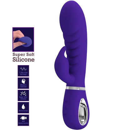 Vibratore multifunzione G-Spot Pretty Love Prescott viola con design ergonomico, marca Pretty Love Flirtation, per stimolazione intensa.