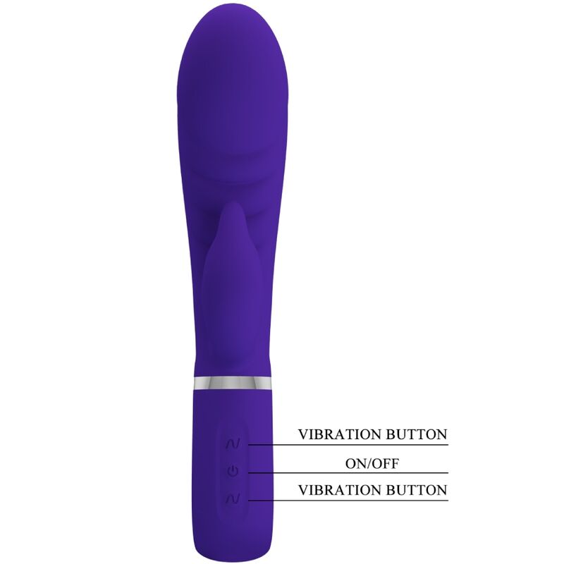 Vibratore multifunzione G-Spot Pretty Love Prescott viola con design ergonomico e funzionalità stimolanti.