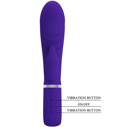 Vibratore multifunzione G-Spot Pretty Love Prescott viola con design ergonomico e funzionalità stimolanti.
