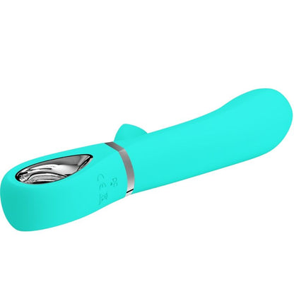 Vibratore multifunzione G-Spot Pretty Love Thomas verde acqua, design ergonomico e resistente all'acqua, per piacere intenso