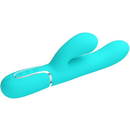Vibratore multifunzione G-Spot Pretty Love Flirtation verde acqua, design ergonomico e stimolante, per piacere e relax.
