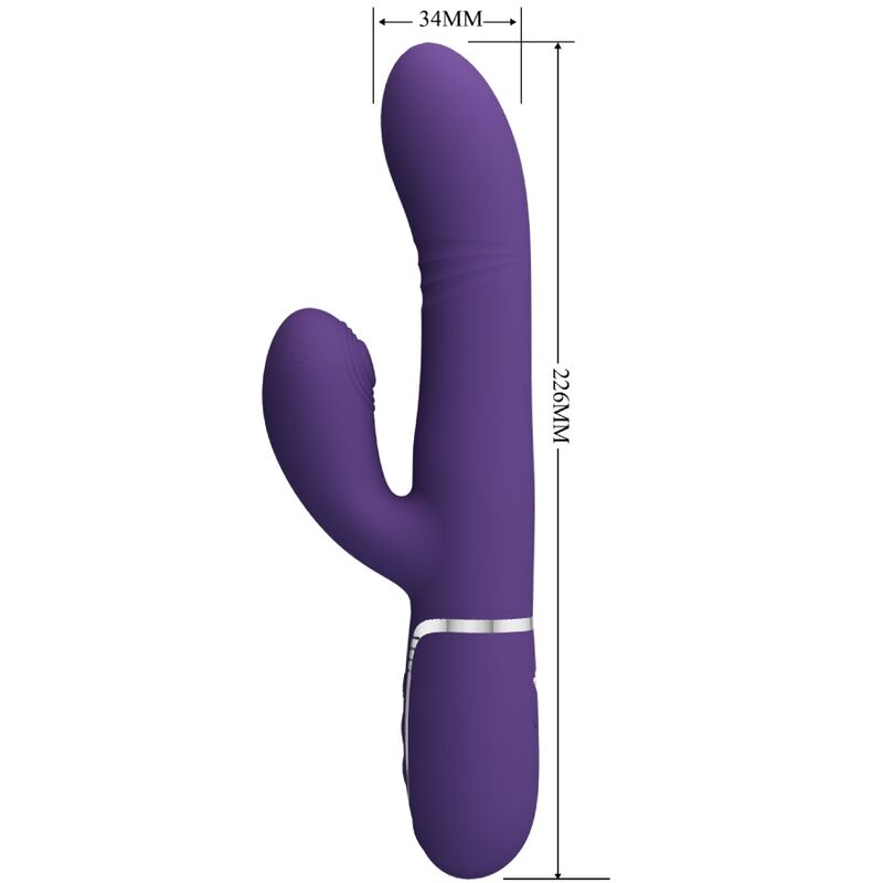 Vibratore multifunzione G-Spot viola di PRETTY LOVE FLIRTATION, design elegante e stimolante per il piacere.