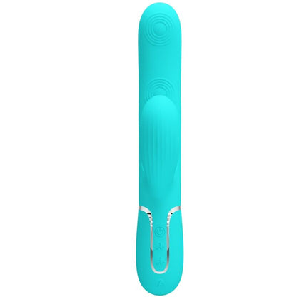 Vibratore multifunzione Pretty Love Perlita 3 in 1 G-Spot verde acqua, design ergonomico e stimolante per il piacere.