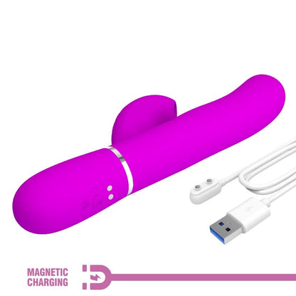 Vibratore multifunzione Pretty Love Perlita 3 in 1 G-spot viola, design elegante e funzionalità innovative, prodotto Pretty Love Flirtation