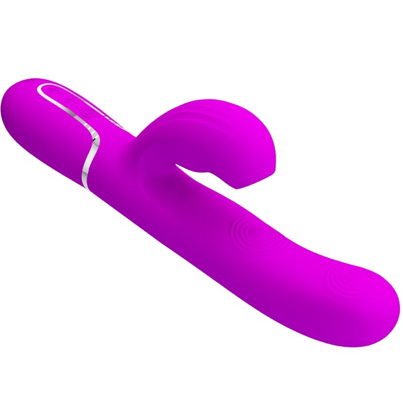 Vibratore multifunzione Pretty Love Perlita 3 in 1 G-Spot viola, design elegante e funzionalità versatile per il benessere.