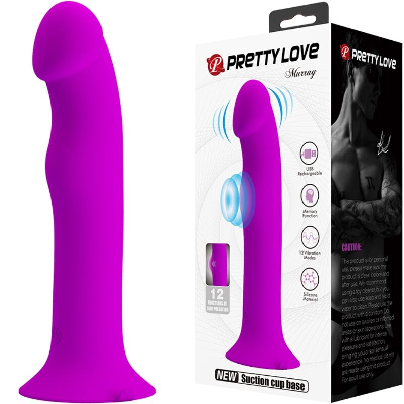 Vibratore Murray e stimolatore del punto G Pretty Love Flirtation di colore viola, con design ergonomico e dettagli lisci.