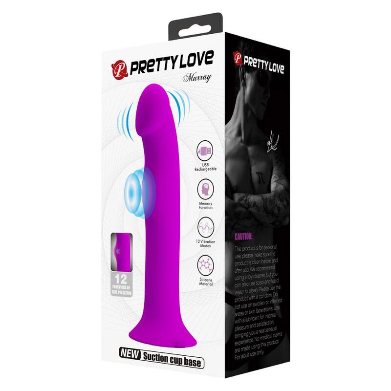Vibratore Murray e stimolatore del punto G Pretty Love Flirtation di colore viola, con design ergonomico e dettagli eleganti.