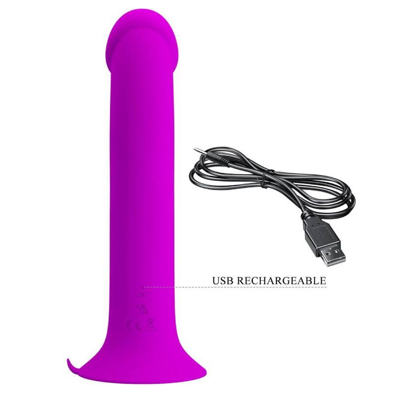 Vibratore Murray e stimolatore del punto G viola di Pretty Love Flirtation, design ergonomico con dettagli eleganti e superficie liscia