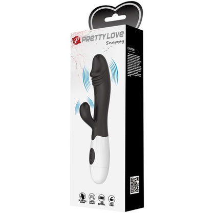Vibratore G-spot nero PRETTY LOVE Flirtation, design ergonomico e dettagli realistici per stimolazione intensa.