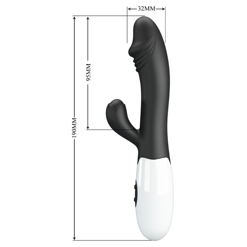 Vibratore nero Pretty Love Snappy G-Spot della linea Flirtation, design ergonomico e stimolante per il punto G.