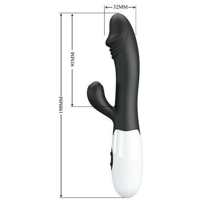 Vibratore nero Pretty Love Snappy G-Spot della linea Flirtation, design ergonomico e stimolante per il punto G.