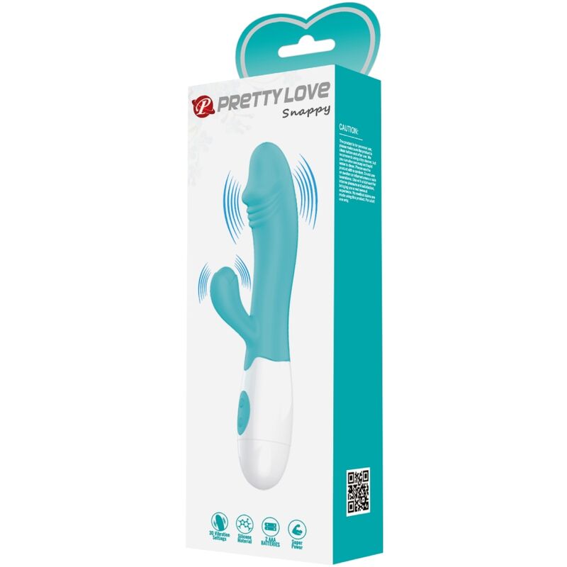 Vibratore G-spot Pretty Love Flirtation, colore verde acqua, design ergonomico per stimolazione precisa, ideale per piacere.