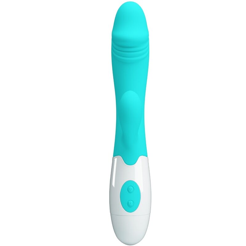 Vibratore G-Spot Pretty Love Flirtation Snappy di colore verde acqua, design ergonomico e stimolante per il piacere.