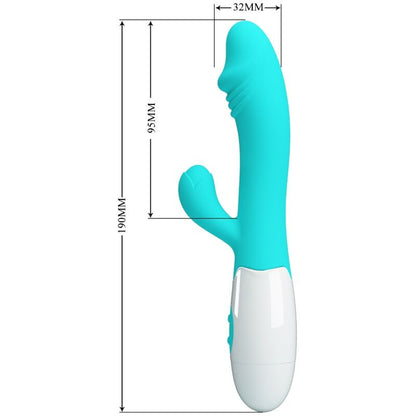 Vibratore G-Spot Pretty Love Flirtation Snappy di colore verde acqua, design ergonomico e stimolante per il piacere femminile