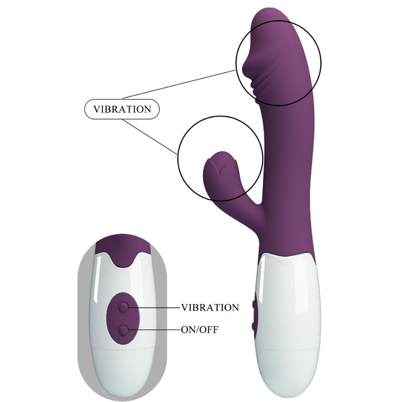 Vibratore G-spot viola Pretty Love Flirtation, design compatto e ergonomico, ideale per stimolazione mirata e piacere personale.