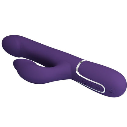 Vibratore coniglio viola PRETTY LOVE ZALIN PERLE 4 in 1, design elegante con dettagli a perle e funzioni multiple.