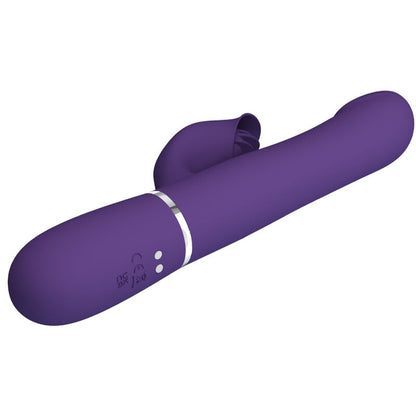 Vibratore coniglio viola PRETTY LOVE ZALIN PERLE 4 in 1, con perle e design ergonomico, per piacere e stimolazione.