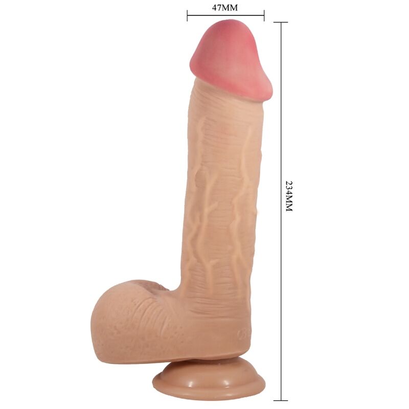 Dildo realistico PRETTY LOVE Serie Sliding Skin, pelle scorrevole, ventosa, lunghezza 23,4 cm, alta qualità, design anatomico.