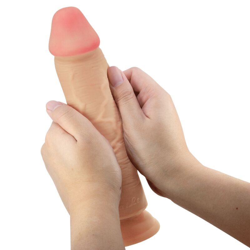 Dildo realistico PRETTY LOVE Serie Sliding Skin con ventosa scorrevole, 23,4 cm, pelle Flesh, alta qualità, per uso intimo.