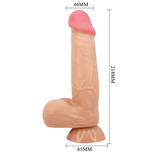 Dildo realistico PRETTY LOVE della serie Skin con ventosa scorrevole, lunghezza 21,8 cm, pelle control remoto, alta qualità