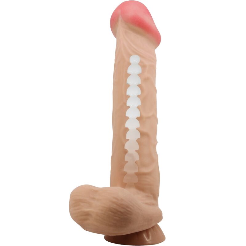 Dildo realistico PRETTY LOVE Skin Series con ventosa scorrevole, lunghezza 26 cm, morbido e dettagliato, alta qualità.