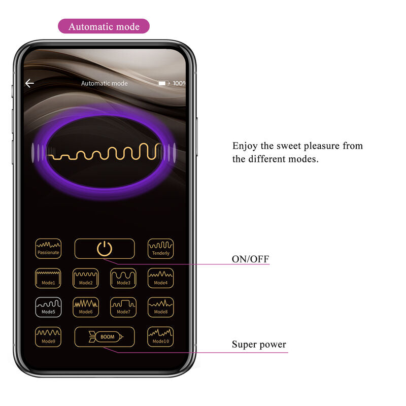Vibratore Hector di Pretty Love High Grade, elettroshock, controllo tramite app, colore viola, design ergonomico e moderno.
