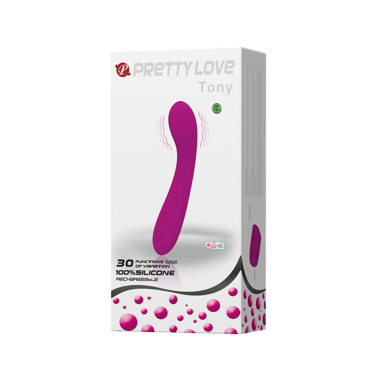 Massaggiatore lilla Pretty Love Tony di alta qualità, con superficie liscia e manico ergonomico per massaggi rilassanti