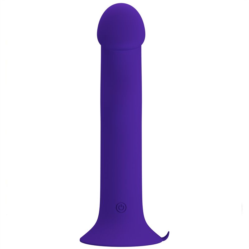 Dildo vibrante Pretty Love Murray Youth, colore violetto, ricaricabile, con dettagli realistici e design ergonomico.