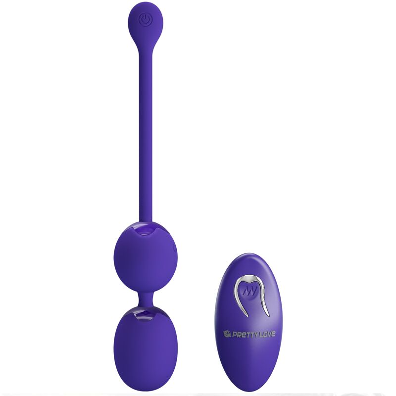 Sfere per telecomando Pretty Love Willie Youth e vibrazione di colore violetto, dotate di funzioni di vibrazione e controllo.