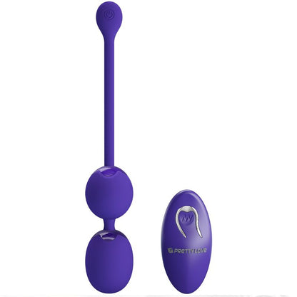 Sfere per telecomando Pretty Love Willie Youth e vibrazione di colore violetto, dotate di funzioni di vibrazione e controllo.