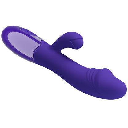 Vibratore Snappy Youth e stimolatore del punto G Pretty Love LED di colore viola, design ergonomico e superficie liscia.