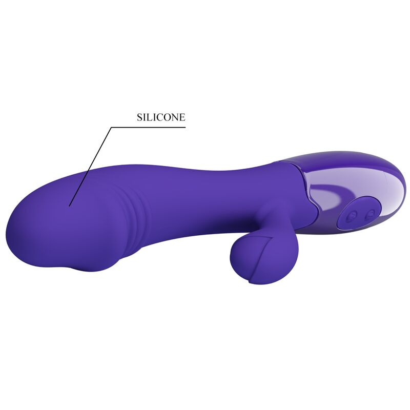 Vibratore Snappy Youth e stimolatore del punto G PRETTY LOVE LED in colore violetto, con design ergonomico e dettagli eleganti.