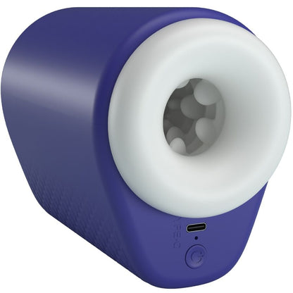 Masturbatore maschile Pretty Love DJ Lady con vibrazione, 5 impostazioni, colore viola, design realistico e dettagliato.