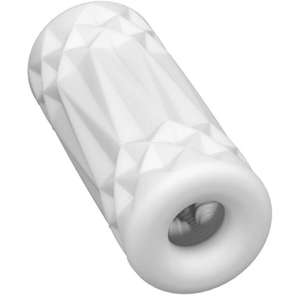 Masturbatore vagina abbassabile Pretty Love Hedy White, prodotto per il piacere maschile, con dettagli realistici in silicone bianco.