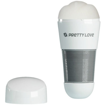 Masturbatore vagina bianco Kitty 2 di PRETTY LOVE, prodotto per il piacere maschile, con dettagli realistici e morbidi materiali.