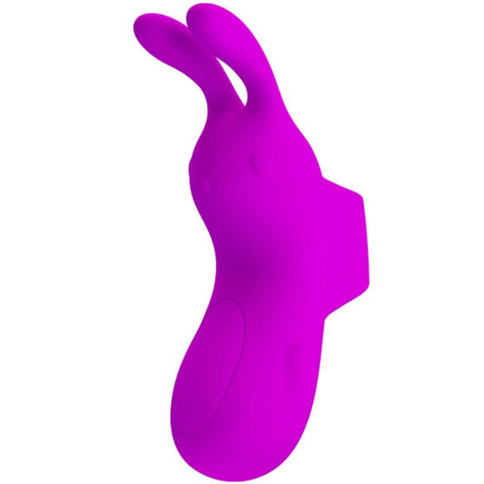 Vibratore ricaricabile intelligente con coniglio di PRETTY LOVE SMART, design elegante e dettagli realistici per il piacere.