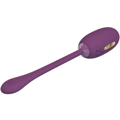 Proprio immagine del vibratore a forma di uovo viola PRETTY LOVE DOREEN, ricaricabile e dal design elegante.