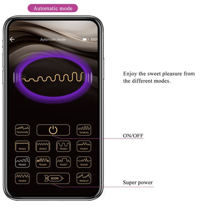 Uovo vibrante ricaricabile viola PRETTY LOVE SMART DOREEN, dispositivo di stimolazione con superficie liscia e design ergonomico.