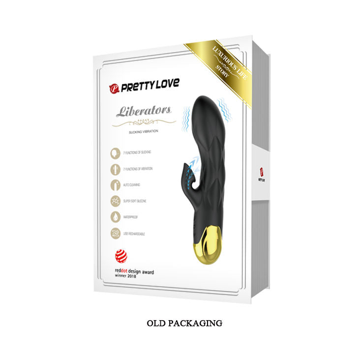 Dispositivo PRETTY LOVE SMART con vibrazione e aspirazione, design intelligente e stimolante per il piacere personale.