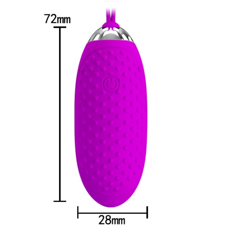 Vibratore a forma di uovo Pretty Love Joanna con telecomando e 12 modalità di vibrazione, in silicone rosa.