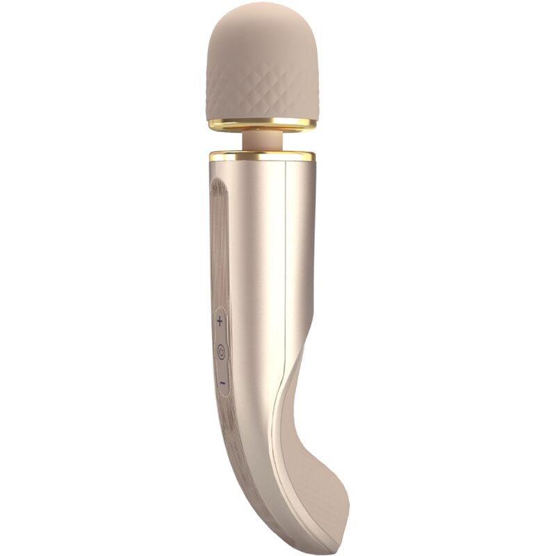 Massaggiatore PRETTY LOVE SMART con 7 modalità di vibrazione color champagne, mostra i pulsanti e il design ergonomico