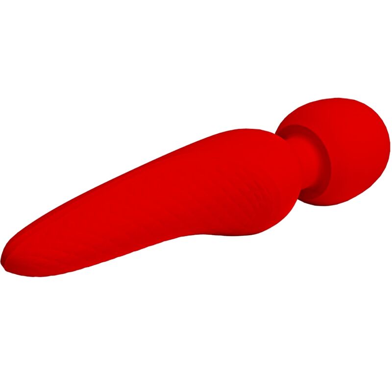 Massaggiatore Pretty Love Meredith con 12 modalità di vibrazione, design compatto e colore rosso.