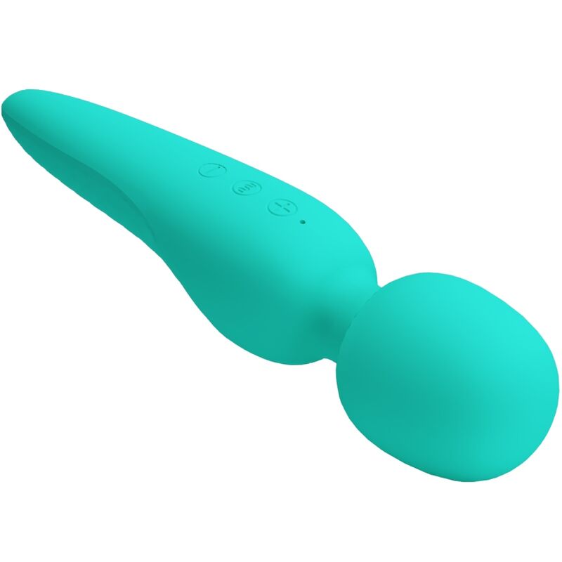 Massaggiatore Pretty Love Meredith con 12 modalità di vibrazione, colore verde acqua, design ergonomico e funzionale.