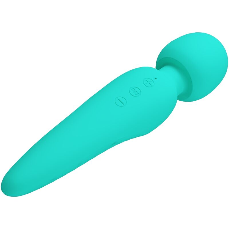 Massaggiatore Pretty Love Meredith con 12 modalità di vibrazione verde acqua, design ergonomico e funzionale.